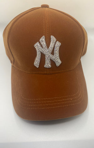 Brown Velvet NY Hat