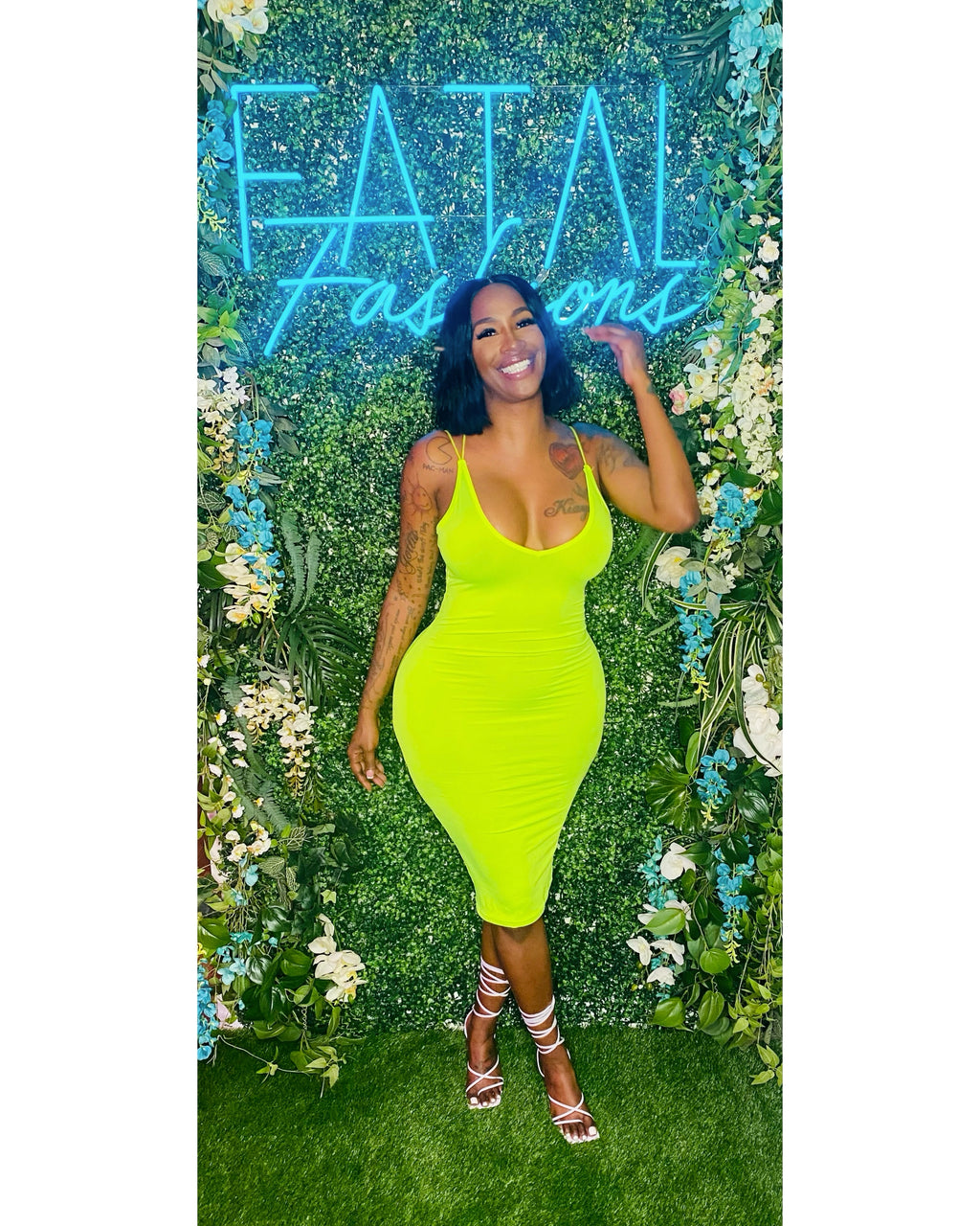 Venom Lime Mini Dress